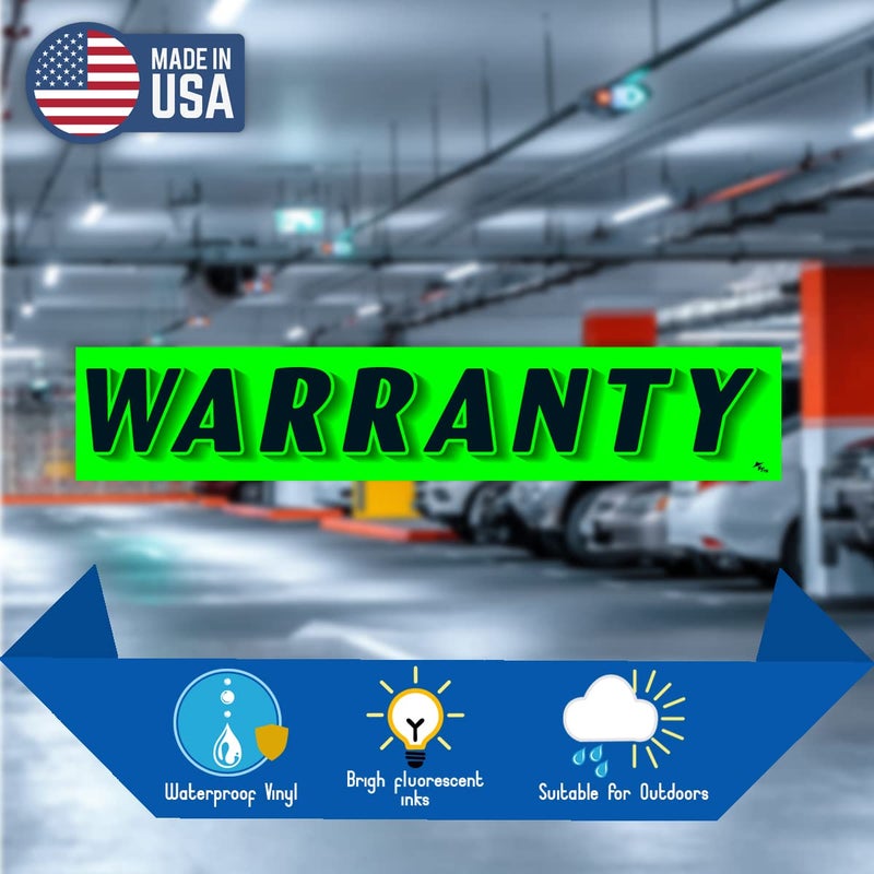 Versa-Tags Chartreuse Green Vinyl Slogan Stickers - 12-Pack for Car Dealer Windshield Advertising, Perfect for Used/New Car Truck RV Lots Slogan-Warranty-Stickers - Image 3